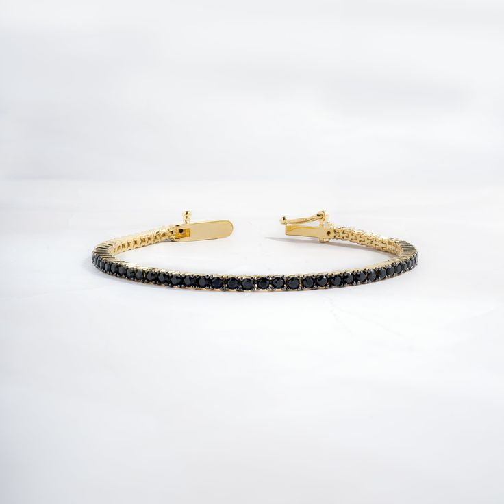 Tennis 2mm Noir | Bracelet en acier inoxydable