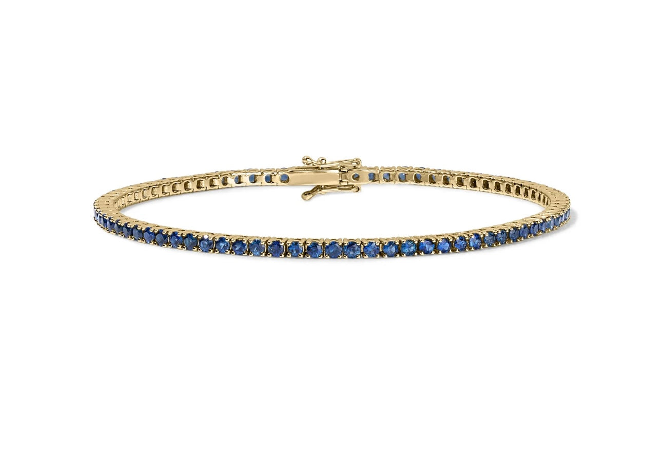 Tennis 2mm Bleu | Bracelet en acier inoxydable