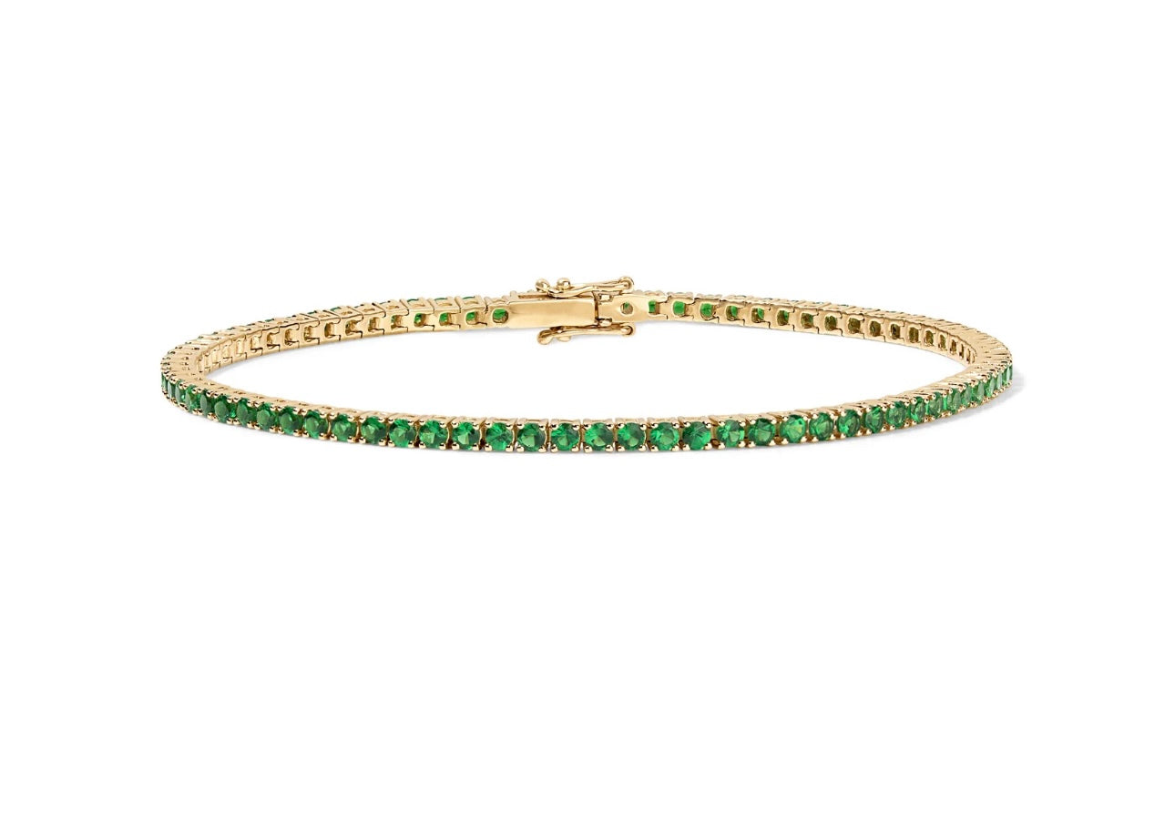 Tennis 2mm vert | Bracelet en acier inoxydable