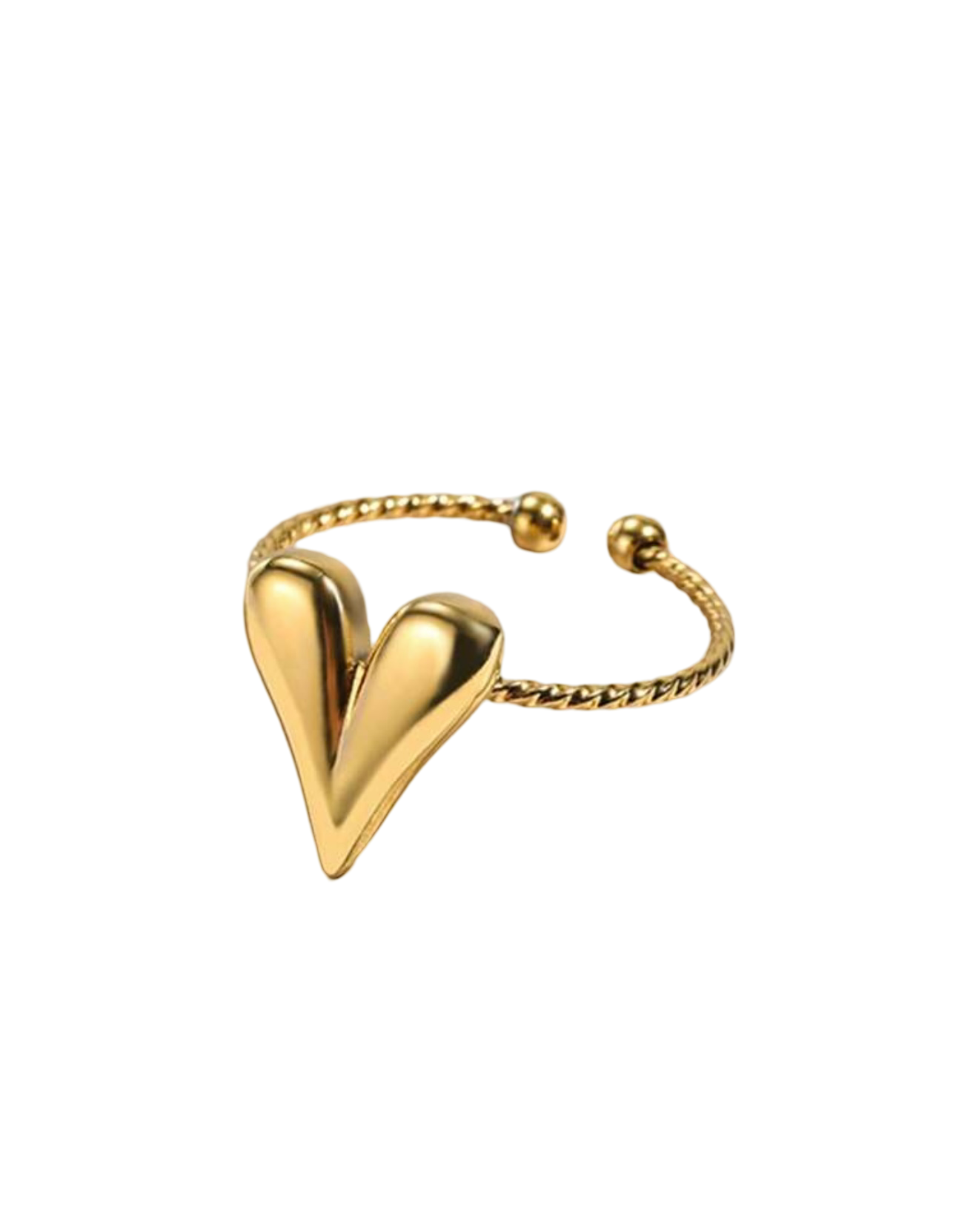 Heart | Bague en acier inoxydable