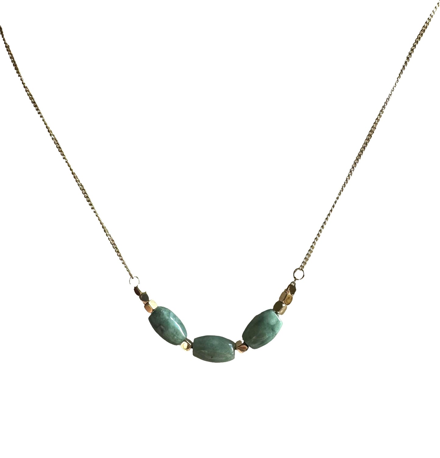 Aventurine | collier en acier inoxydable