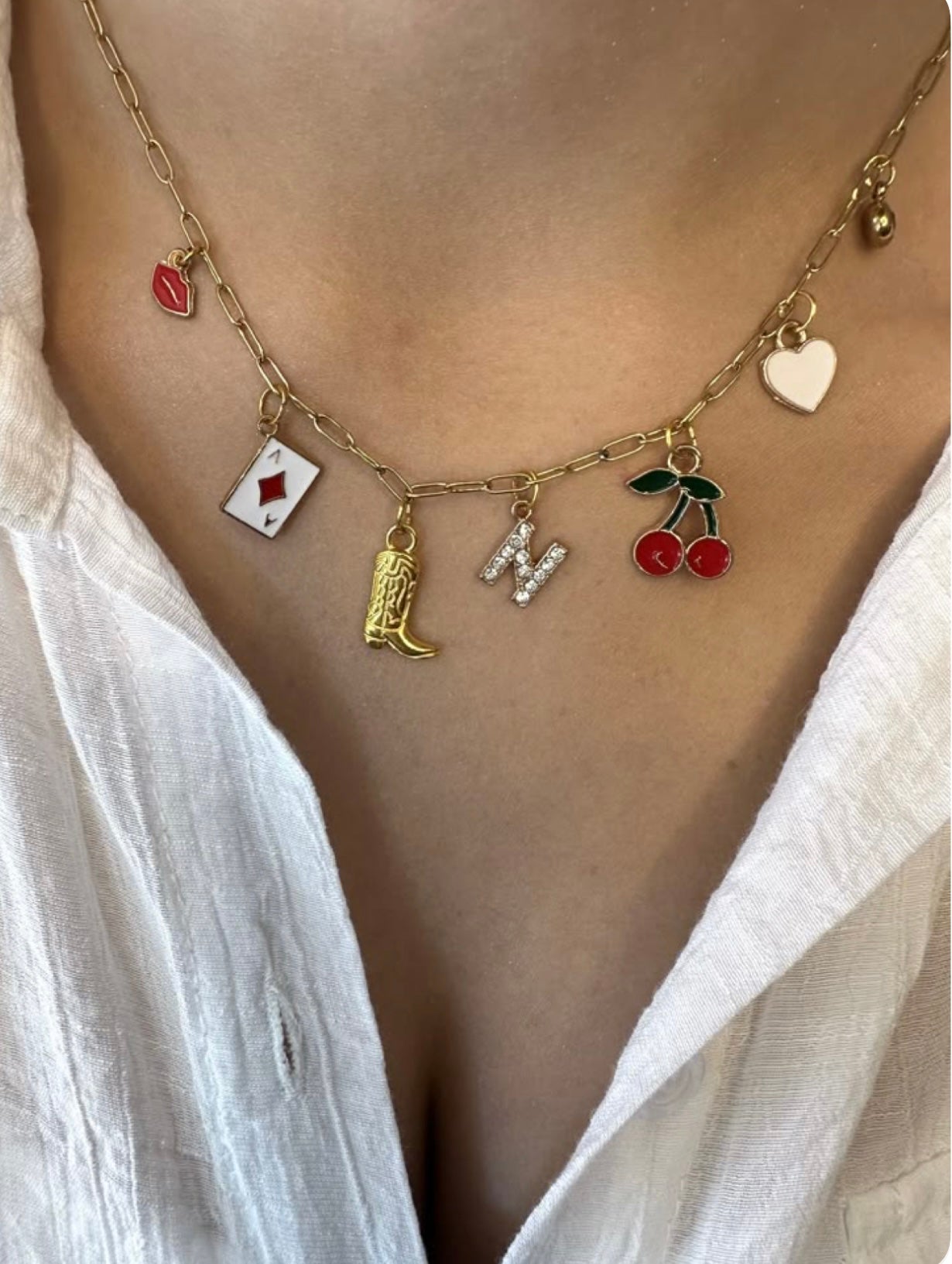 Paper Clip Chaine Collier