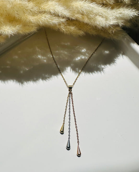 Tri Gold | collier en acier inoxydable
