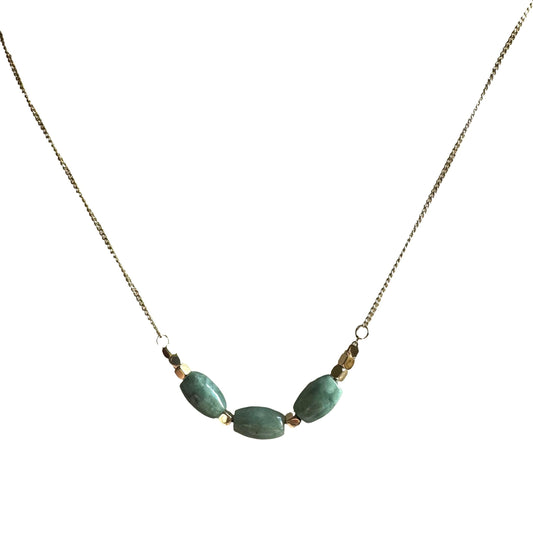 Aventurine | collier en acier inoxydable